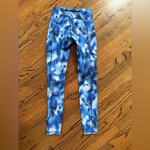 LULULEMON Speed Up Tight Legging Blush Blossom Alpine White Midnight Navy Blue 4 - Picture 5 of 7